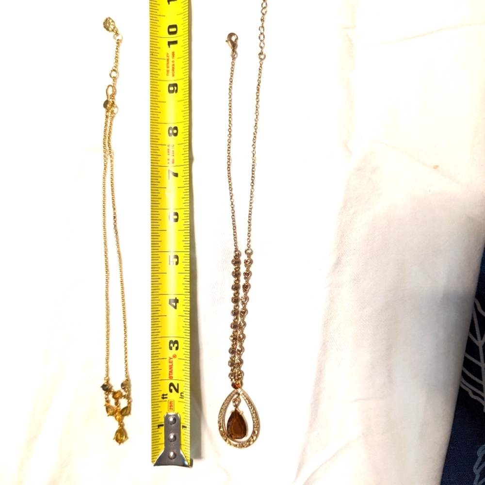 2 necklaces with rhinestone Monet and Avon.